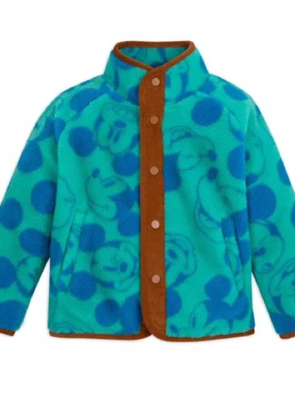 Disney Mickey Mouse Teal Mickey Mouse Silhouette Fleece Jacket